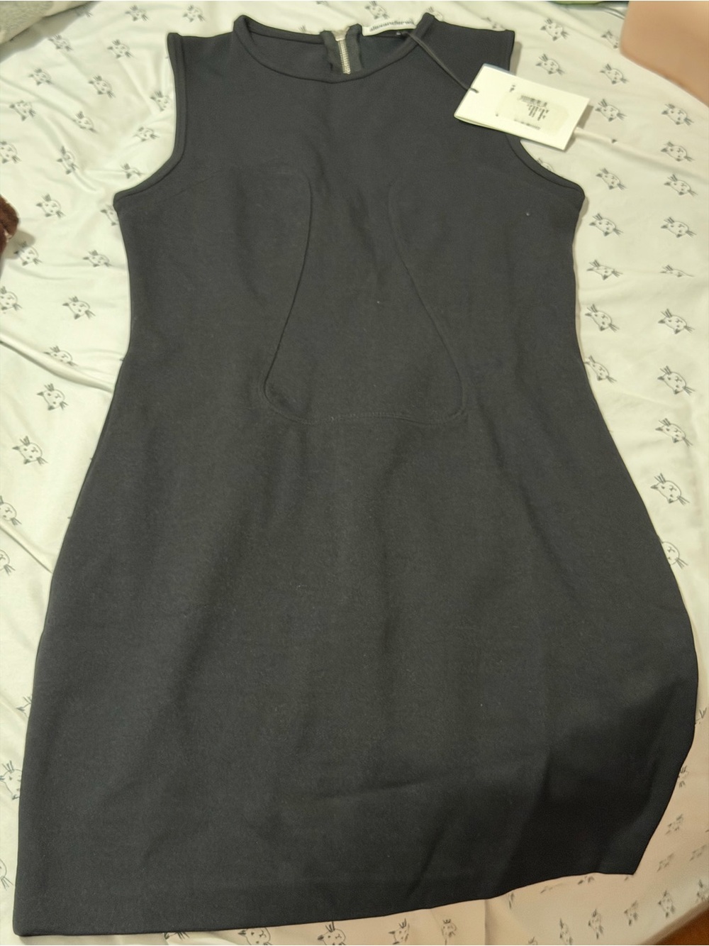 Alexander Wang Sleeveless Bodycon Black Mini Shift Dress Size M